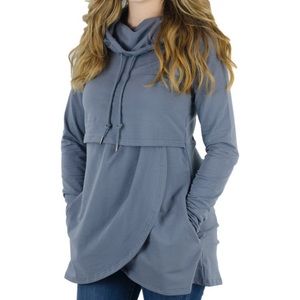 Latched mama nursing hoodie, petal front xs
